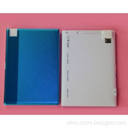 Ultra-thin manual aluminum alloy power bank with USB flash drives, 850mAh, free samples and logo